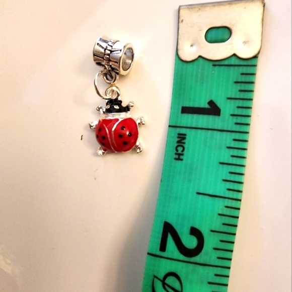 Ladybug Charm for European Style Bracelets Fits Pandora Systems - Picture 2 of 2